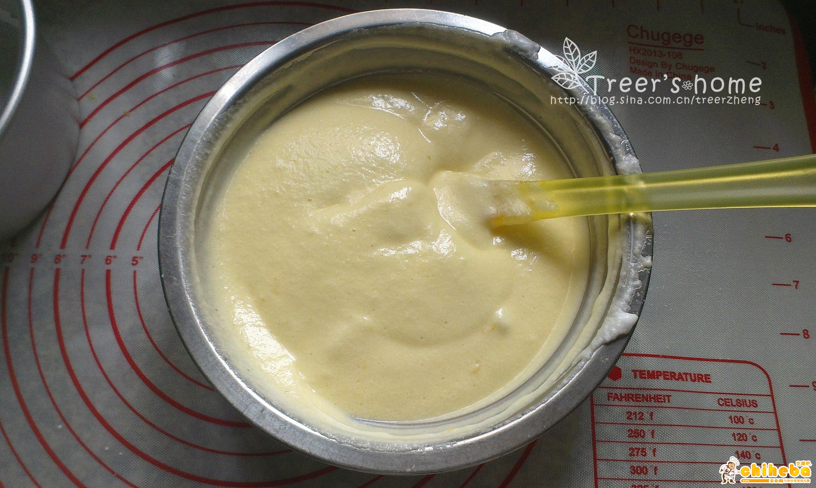 小清新酸奶柠檬蛋糕（3蛋6寸）的做法 步骤9